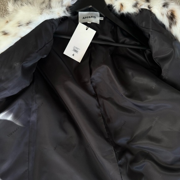 Luxury Brand New Apparis Gabrielle Maxi Coat. S size. Snow Leopard Print. - Picture 13 of 16
